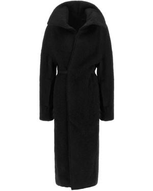 Rick Owens Dracucollar Belted Coat - Black