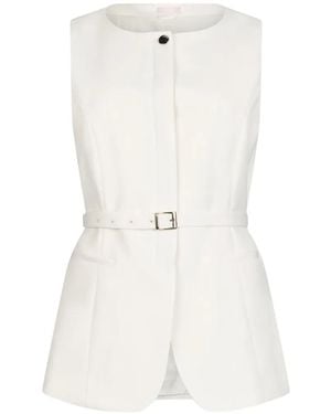Liu Jo Belted Waistcoat - White