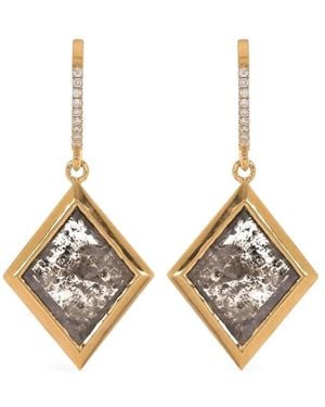 with love Diamond Earrings - Metallic