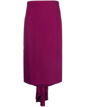 Moschino High-Waisted Asymmetric Midi Skirt - Purple