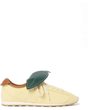 Jacquemus Leaf-Detail Trainers - Yellow