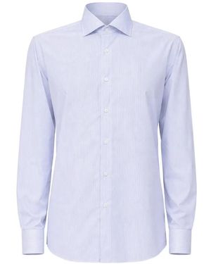 Luigi Borrelli Napoli Chemise Rayée À Manches Longues - Blue