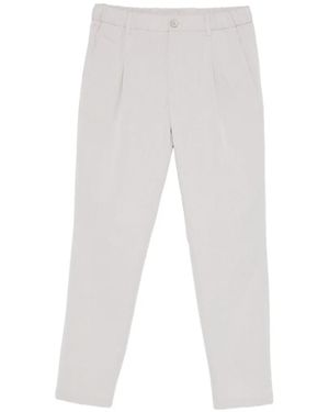 Herno Pleated Straight Trousers - White