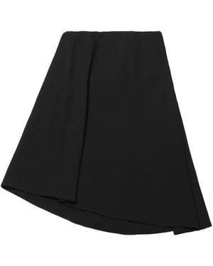 Jil Sander Asymmetric-Hem Strapless Dress - Black