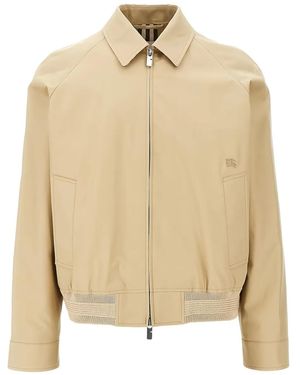 Burberry Zip-Fastening Bomber Jacket - Natural