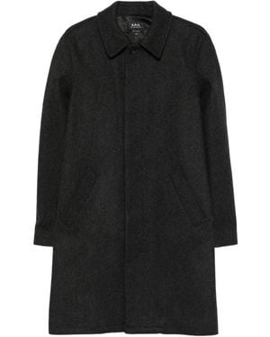A.P.C. Welt-Pocket Wool-Blend Coat - Black