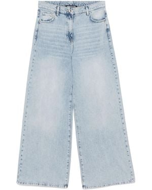 Patrizia Pepe Jeans A Gamba Ampia - Blu
