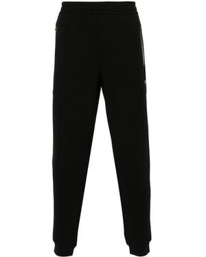 EA7 Rubberised Logo Track Trousers - Black