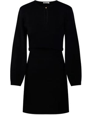 By Malene Birger Giana Keyhole-Detail Long-Sleeve Mini Dress - Black