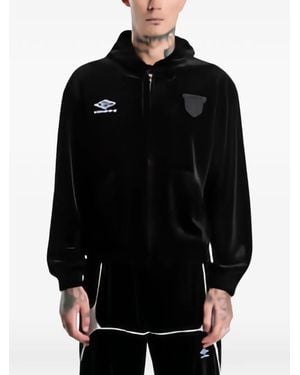 Umbro Velvet Masked Hoodie - Black