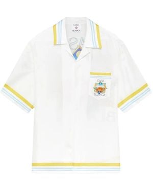CASABLANCA Flower Court Icon Shirt - White