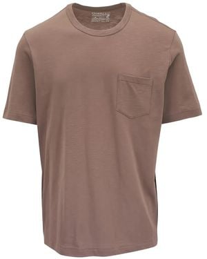 Faherty T-Shirt mit Brusttasche - Braun