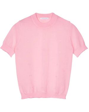 Cecilie Bahnsen Fillo Bow-Detail Short-Sleeve T-Shirt - Pink