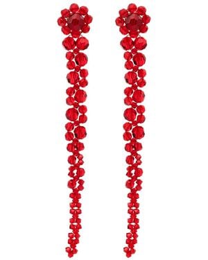 Simone Rocha Ohrringe Mit Kristallen - Rot