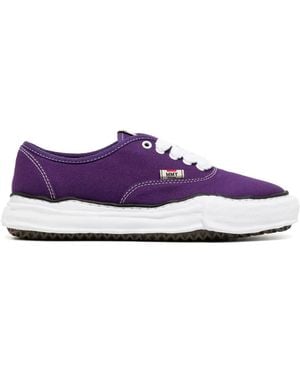 Maison Mihara Yasuhiro Baker Original Sole Canvas Low-Top Trainers - Purple