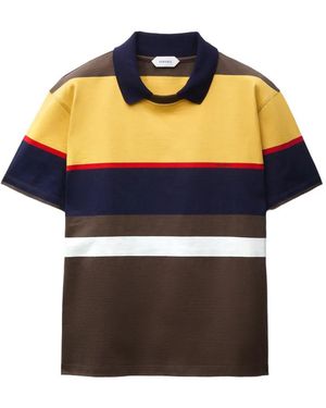 Versace Striped Cotton-Jersey T-Shirt - Blue