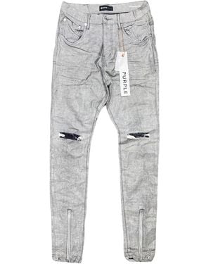 Purple Brand Reverse Distressed Jeans - Grey