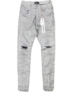 Purple Brand Reverse Distressed Jeans - Gray