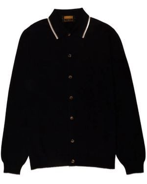 Svevo Polo-Collar Cardigan - Black