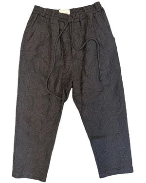 Song For The Mute Floral Trousers - Grey