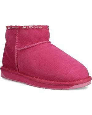 EMU X Barbie Micro Stinger Logo-Detail Boots - Pink