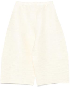 Pleats Please Issey Miyake Thicker Bottoms 2 Trousers - Natural