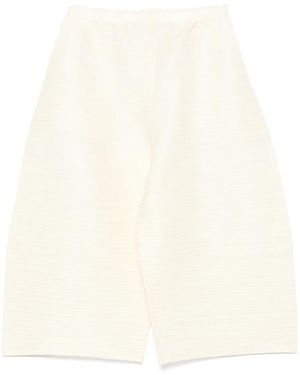 Pleats Please Issey Miyake Thicker Bottoms 2 Trousers - Natural