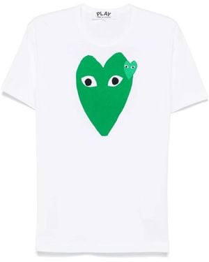 COMME DES GARÇONS PLAY ハートプリント Tシャツ - グリーン