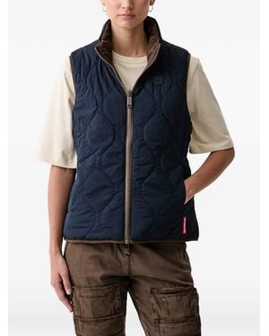 Aeronautica Militare Reversible Quilted Gilet - Blue