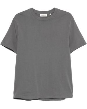 FRAME T-Shirt mit Logo-Print - Grau