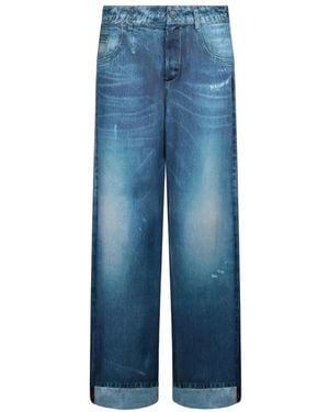 Liu Jo Digital-Print Trousers - Blue