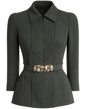 Elie Saab Elephant-Buckle Jacket - Black