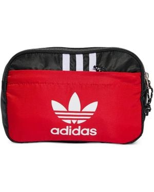 adidas Adicolor Logo-Print Belt Bag - Red