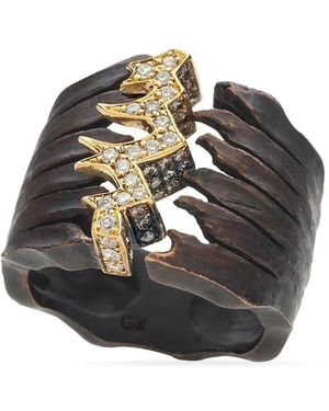 Gaelle Khouri 18Kt Coeur En Faillite Diamond Ring - Metallic