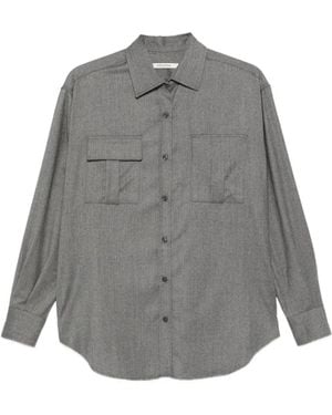 Tagliatore Chest-Pocket Shirt Jacket - Grey