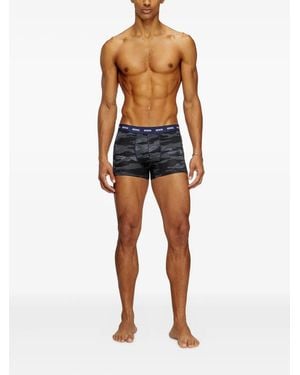 DIESEL Damien-Utlt Logo Briefs (Pack Of Three) - Blue