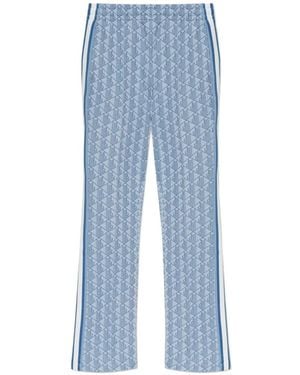 Lacoste Monogram-Patterned Track Pants - Blue
