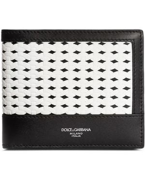 Dolce & Gabbana Bi-Fold Woven Wallet - Black
