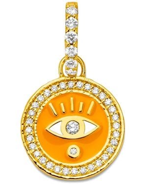 Buddha Mama Diamond Clementine Evil Eye Pendant - Metallic
