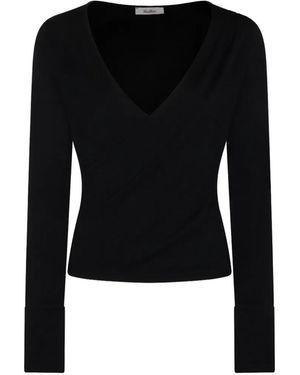 Max Mara V-Neck Top - Black