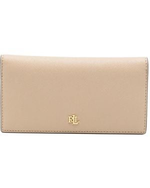 Ralph Lauren Logo-Plaque Leather Wallet - Natural