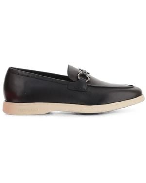 Ferragamo Casual Loafers With Gancini Ornament - White