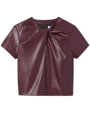 Proenza Schouler Twist-detail Short-sleeved Top - Purple