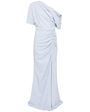 Amsale Pebble Maxikleid aus Krepp - Weiß