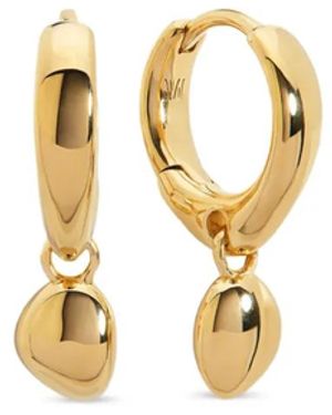 Monica Vinader Drop Huggie Earrings - Metallic