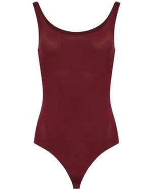 Wolford Scoop-Neck Thong Bodysuit - Red
