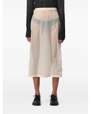Maison Margiela Falda midi con cintura alta - Neutro
