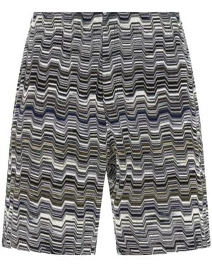 Missoni Bermudas De Punto En Zigzag - Gris