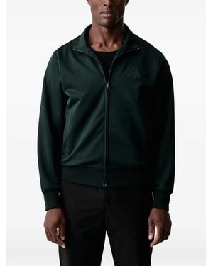 Lacoste Gestreifte Sportjacke Mit Patch - Schwarz