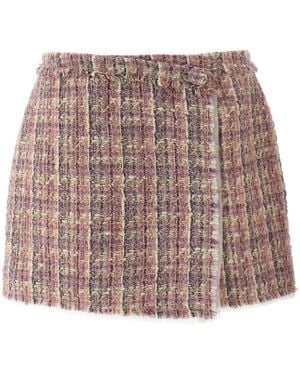 LoveShackFancy Minigonna Royce - Marrone